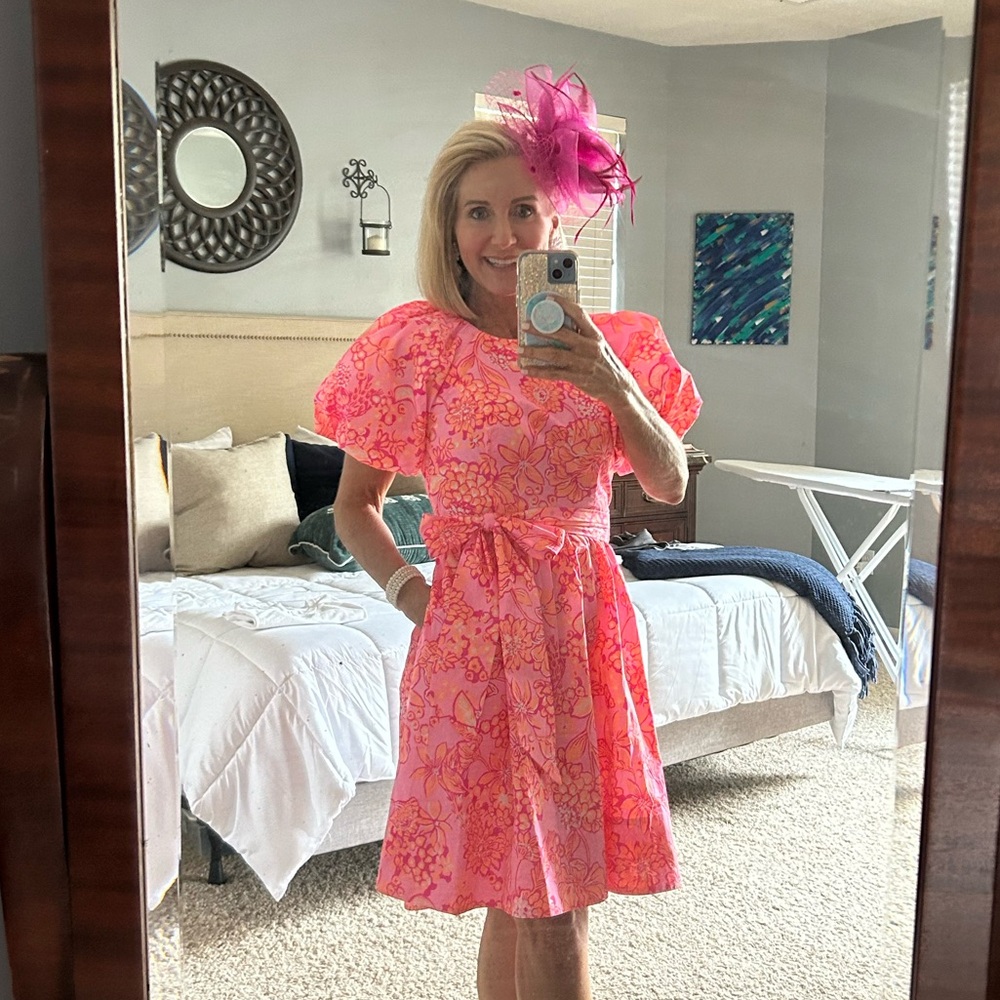 Lilly Pulitzer Floral Puff-Sleeve Dress - Picture 3 of 3